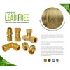 Everflow 3/8" O.D. COMP x 1/4" FIP Reducing Adapter Pipe Fitting, Lead Free Brass C66R-3814-NL